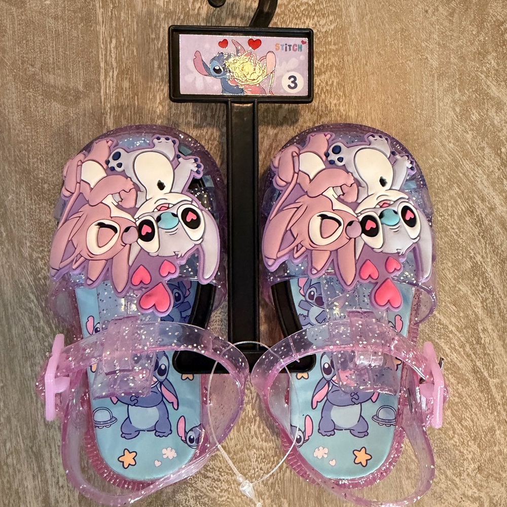 Pink & Light Blue Character Jelly Sandals - Size 3